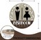 Restroom Door Sign Wooden Hanging Decor – Unisex Men & Women Bathroom Washroom Plaque, Rustic Farmhouse Indoor Business Toilet Door Hanger for Home, Office, Café & Public Washroom Wall Decor